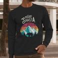 Retro Vintage Mount Shasta California Mountains Bear Long Sleeve T-Shirt Gifts for Him