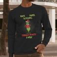 Rock Paper Scissors Throat Punch I Win Funny Grinch Long Sleeve T-Shirt Gifts for Him