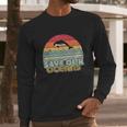 Save Our Oceans Dolphin Retro Style Climate Change Long Sleeve T-Shirt Gifts for Him