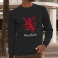 Scottish Lion Rampant Scotland Coat Arms Gift Emblem Long Sleeve T-Shirt Gifts for Him