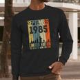 September 1985 36 Birthday 36 Years Old 1985 Birthday Vintage Long Sleeve T-Shirt Gifts for Him