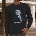 I Smell Hippies Funny Ronald Reagan Conservative Merica Usa Long Sleeve T-Shirt Gifts for Him