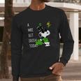 Snoopy A Wee Bit Irish Today Shamrock St Patrick’S Day Shirt Long Sleeve T-Shirt Gifts for Him