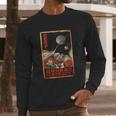 Soviet Vintage Ussr Cccp Russia Propaganda Dog In Space Long Sleeve T-Shirt Gifts for Him