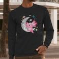 Space Axolotl Kawaii Pastel Goth Anime Comic For Girls Long Sleeve T-Shirt Gifts for Him