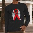 Survivor Red Ribbon Recovery Long Sleeve T-Shirt Gifts for Him