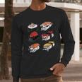 Sushi French Bulldog Funny By Huebucket Long Sleeve T-Shirt Gifts for Him