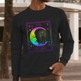 Tarot Card Crescent Moon And Cat Pastel Goth Long Sleeve T-Shirt Gifts for Him