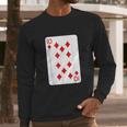 Ten Of Diamonds Playing Cards Halloween Costume Casino Easy Long Sleeve T-Shirt Gifts for Him