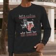 Texas Tech Red Raiders Woman Checkered Pattern State Map Long Sleeve T-Shirt Gifts for Him