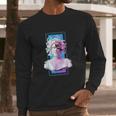 Vaporwave Medusa Statue Aesthetic Art Glitch Japanese Otaku Long Sleeve T-Shirt Gifts for Him