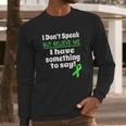 Verbal Awareness Cerebral Palsy Brain Damage Awareness Long Sleeve T-Shirt Gifts for Him