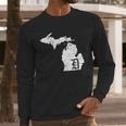 Vintage Detroit Michigan Old English D Long Sleeve T-Shirt Gifts for Him