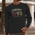 Vintage February 1995 26Th Birthday 26 Years Old Retro Gifts Long Sleeve T-Shirt Gifts for Him