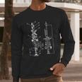 Vintage Railway Model10 Crossing Patent Drawing Model Train Long Sleeve T-Shirt Gifts for Him