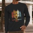 Vintage Style Hiking Camping Adventure Time Long Sleeve T-Shirt Gifts for Him