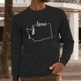 Washington State Home Love Long Sleeve T-Shirt Gifts for Him