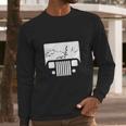 White Adventuring Yj Jeep Long Sleeve T-Shirt Gifts for Him