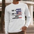 50 Percent El Salvadorian 50 Percent American Long Sleeve T-Shirt Gifts for Him