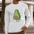 Avocado Seed Fat Funny Vegan Big Scratching Long Sleeve T-Shirt Gifts for Him