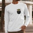 Baby Yoda In Pocket The Mandalorian Shirt Long Sleeve T-Shirt Gifts for Him