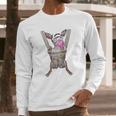 Black Chihuahua Dog In Baby Carrier With Bubble Gum Long Sleeve T-Shirt Gifts for Him