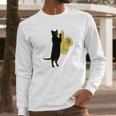 Cat Playing Saxophone Shirt Cool Wind Instrument Sax Gift Long Sleeve T-Shirt Gifts for Him