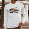 Here Comes The Sun Guitar Silhouette Music Lover Graphic Long Sleeve T-Shirt Gifts for Him