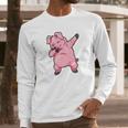 Dabbing Pig Funny Piggy Farm Farmer Pig Dab Dance Long Sleeve T-Shirt Gifts for Him