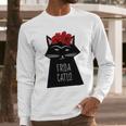 Funny Frida Kahlo Cat Art Long Sleeve T-Shirt Gifts for Him