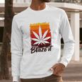 Funny Marijuana For Men Blaze It Long Sleeve T-Shirt Gifts for Him