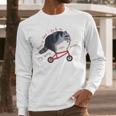 Funny Raccoon On Bike Do Silly Thing Long Sleeve T-Shirt Gifts for Him