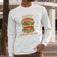 Junk Food Cheeseburger Hamburger Day Burger Fries Long Sleeve T-Shirt Gifts for Him