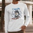 I Love My Bluetick Coonhound Dog Lover Paws Print Long Sleeve T-Shirt Gifts for Him