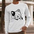 Maneki Neko Shirt Asian Good Luck Cat Long Sleeve T-Shirt Gifts for Him