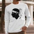 Maure Moors Head Sardinia Corsica Graphic Long Sleeve T-Shirt Gifts for Him