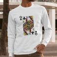 Queen Of Clubs Blackjack Playing Cards Long Sleeve T-Shirt Gifts for Him