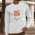 Run Row Repeat Workout With Orange Letters Long Sleeve T-Shirt Gifts for Him