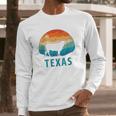 Texas Longhorn Cow Vintage Texan Cattle Herd Retro Long Sleeve T-Shirt Gifts for Him