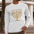 Yahshua Menorah Hebrew Israelite Yahweh Yeshua Torah Long Sleeve T-Shirt Gifts for Him