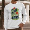 Yall Can Kiss My Southern Sass Southern Charm Collection On A Coral Long Sleeve T-Shirt Gifts for Him