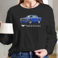 1965 1966 Ford Mustang Coupe Full Color Design Long Sleeve T-Shirt Gifts for Her