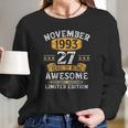 27 Years Old Gifts Vintage November 1993 27Th Birthday Long Sleeve T-Shirt Gifts for Her