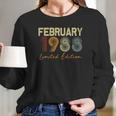 33 Years Old Birthday Gift February 1988 Limited Edition Long Sleeve T-Shirt Gifts for Her