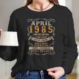 36Th Birthday 36 Years Old Retro Vintage April 1985 Ver2 Long Sleeve T-Shirt Gifts for Her