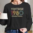 40Th Birthday Gift 1980 Vintage Limited Edition 40 Years Old Long Sleeve T-Shirt Gifts for Her