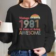 40Th Birthday Gifts Vintage Years Of Being Awesome Long Sleeve T-Shirt Gifts for Her