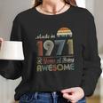 51St Birthday Vintage 1971 Long Sleeve T-Shirt Gifts for Her