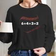 6432 Double Play Baseball Player Gift Baseball Saying Long Sleeve T-Shirt Gifts for Her