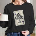 Alice In Wonderland We Are All Mad Here Ace Of Spades Long Sleeve T-Shirt Gifts for Her